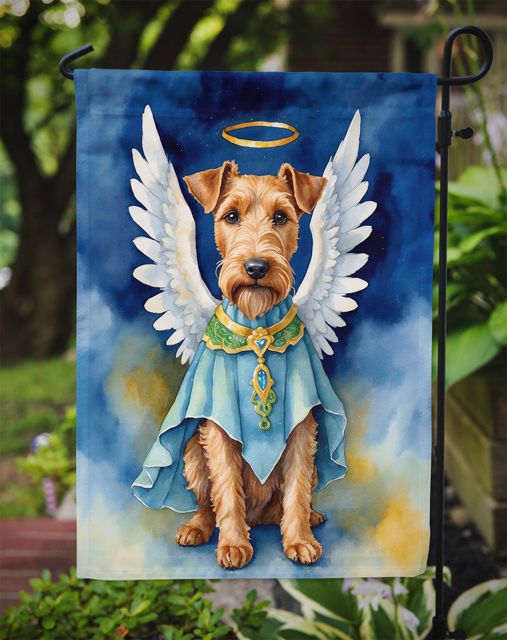 Irish Terrier My Angel Garden Flag Mailbox Decorative Yard Banner Outside Patio Artwork for Flower Beds, Garden Size, Multicolor