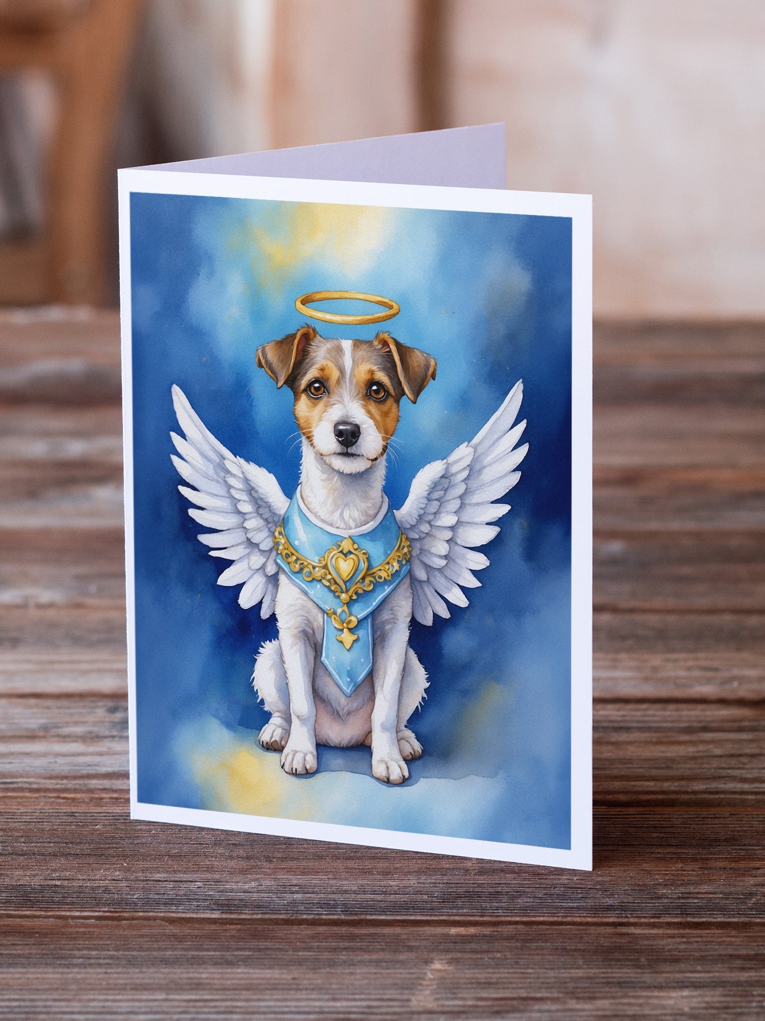 Jack Russell Terrier My Angel Greeting Cards Pack of 8 Blank Cards with Envelopes Whimsical A7 Size 5x7