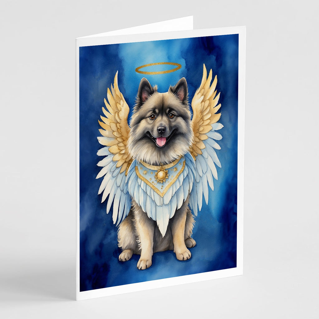 Keeshond My Angel Greeting Cards Pack of 8 Blank Cards with Envelopes Whimsical A7 Size 5x7
