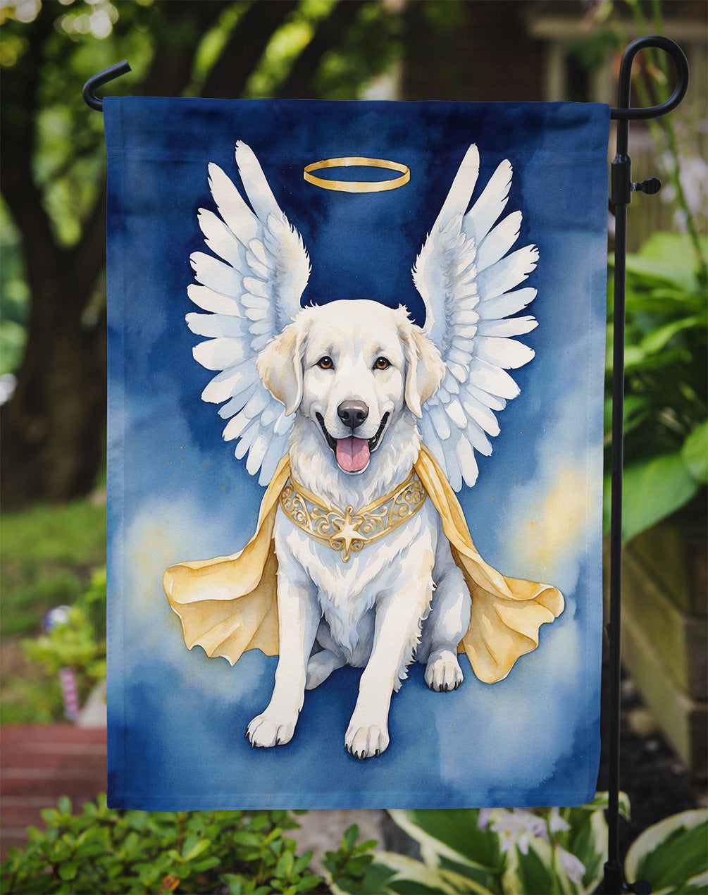 Kuvasz My Angel Garden Flag Mailbox Decorative Yard Banner Outside Patio Artwork for Flower Beds, Garden Size, Multicolor
