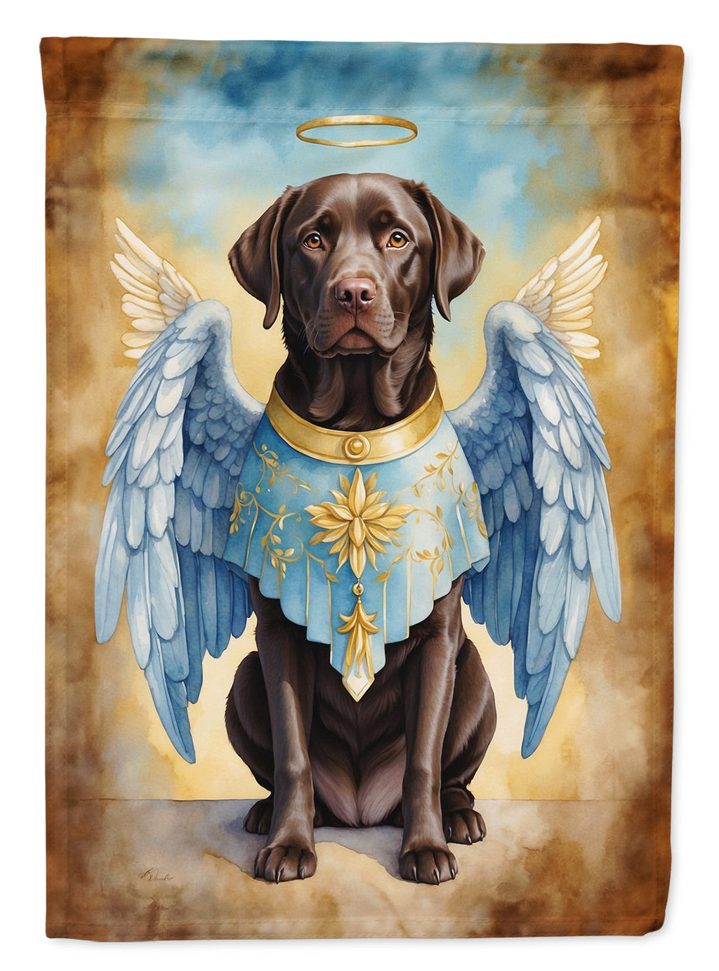 Chocolate Labrador Retriever My Angel Garden Flag Mailbox Decorative Yard Banner Outside Patio Artwork for Flower Beds, Garden Size, Multicolor