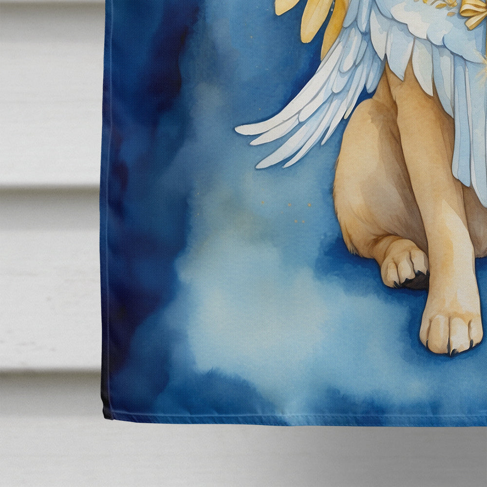 Yellow Chocolate Labrador Retriever My Angel House Flag 28x40 Porch Sleeve Pole Decorative Outside Yard Banner Artwork Wall Hanging, Polyester