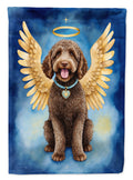 Labradoodle My Angel House Flag 28x40 Porch Sleeve Pole Decorative Outside Yard Banner Artwork Wall Hanging, Polyester