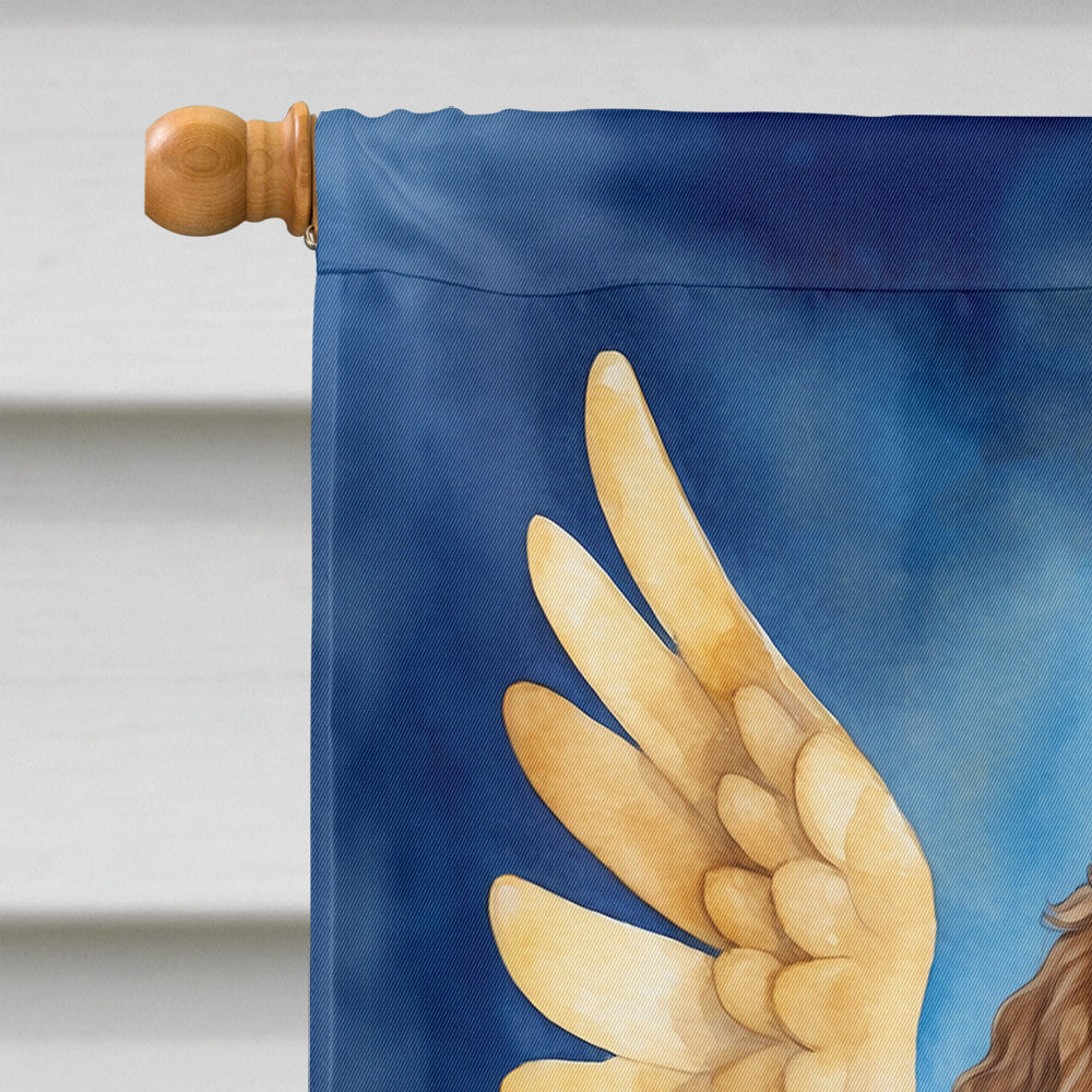 Labradoodle My Angel House Flag 28x40 Porch Sleeve Pole Decorative Outside Yard Banner Artwork Wall Hanging, Polyester