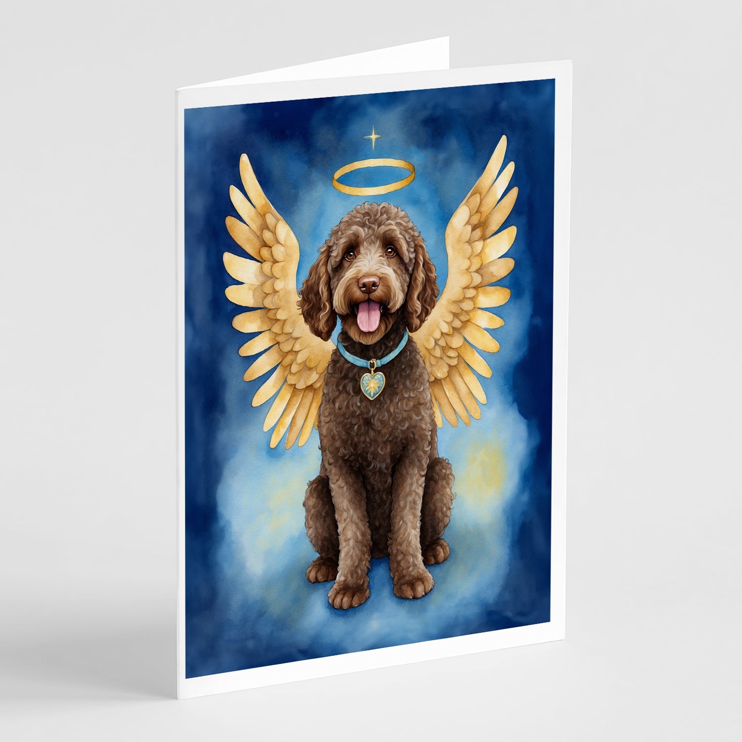 Labradoodle My Angel Greeting Cards Pack of 8 Blank Cards with Envelopes Whimsical A7 Size 5x7