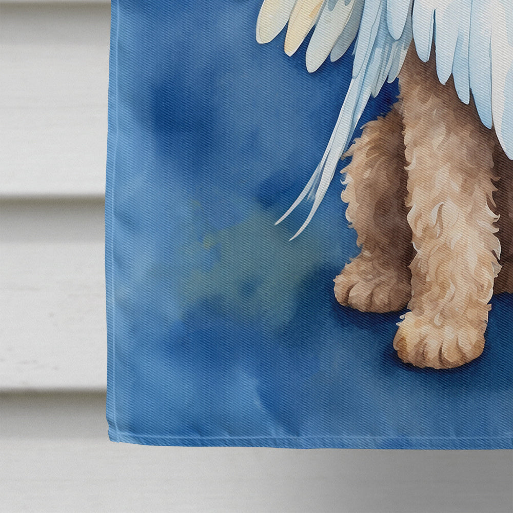 Labradoodle My Angel House Flag 28x40 Porch Sleeve Pole Decorative Outside Yard Banner Artwork Wall Hanging, Polyester