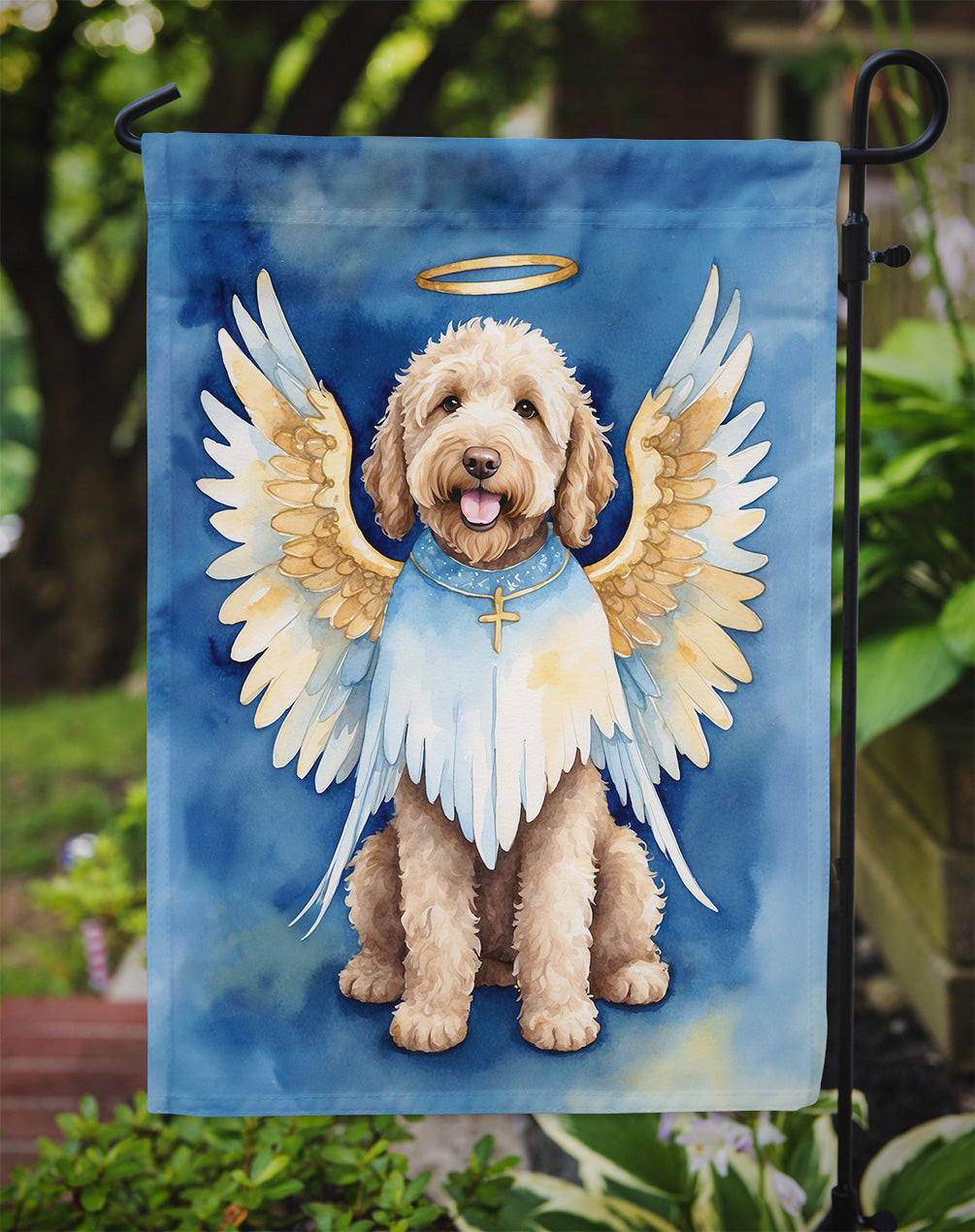 Labradoodle My Angel Garden Flag Mailbox Decorative Yard Banner Outside Patio Artwork for Flower Beds, Garden Size, Multicolor