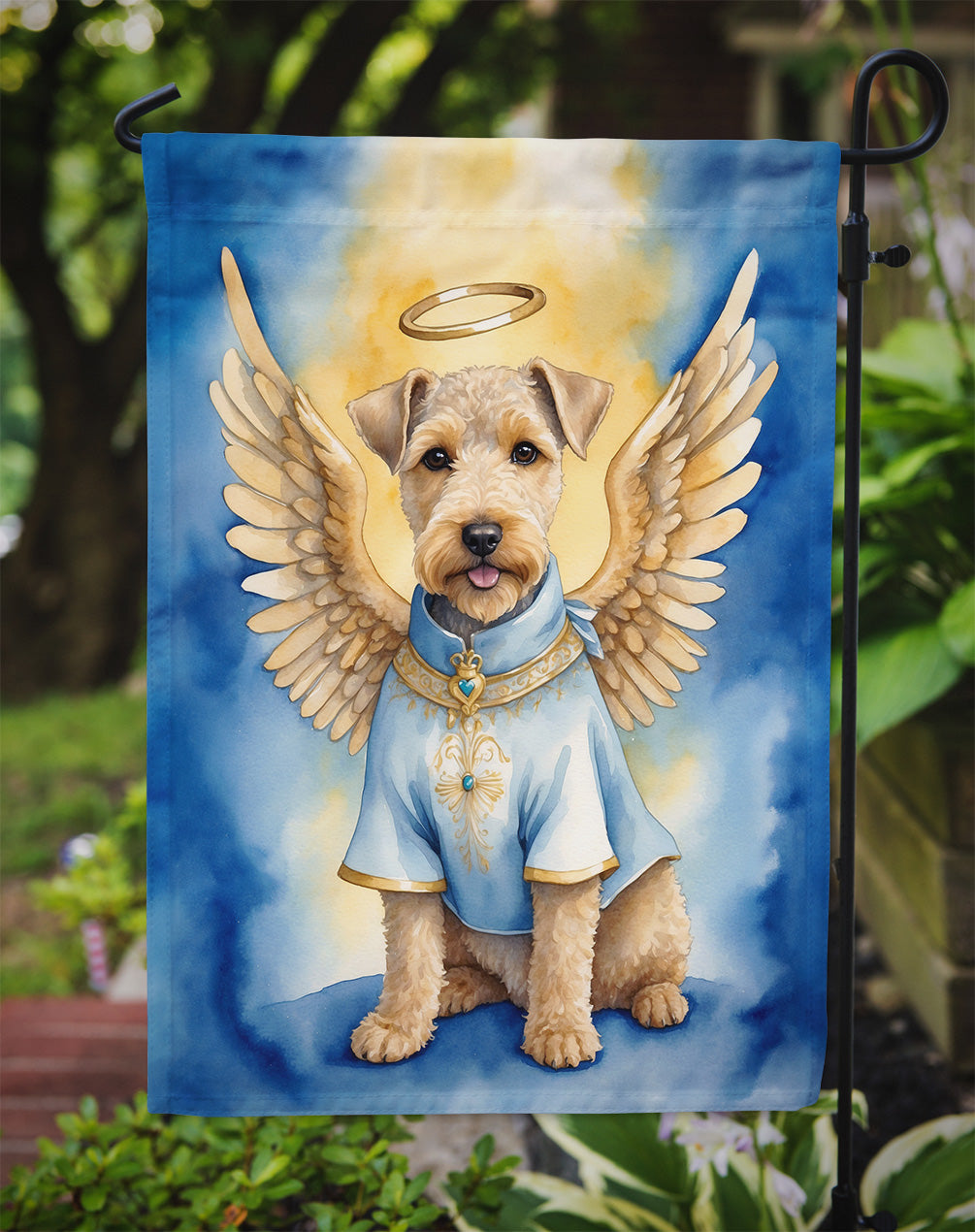 Lakeland Terrier My Angel Garden Flag Mailbox Decorative Yard Banner Outside Patio Artwork for Flower Beds, Garden Size, Multicolor