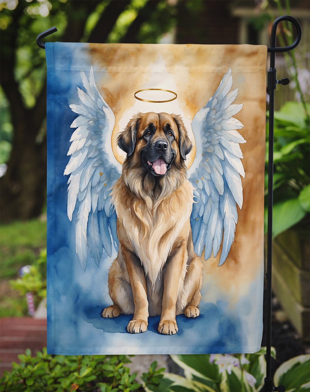 Leonberger My Angel Garden Flag Mailbox Decorative Yard Banner Outside Patio Artwork for Flower Beds, Garden Size, Multicolor