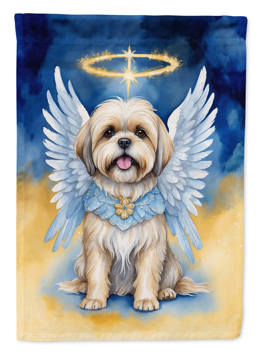 Lhasa Apso My Angel Garden Flag Mailbox Decorative Yard Banner Outside Patio Artwork for Flower Beds, Garden Size, Multicolor