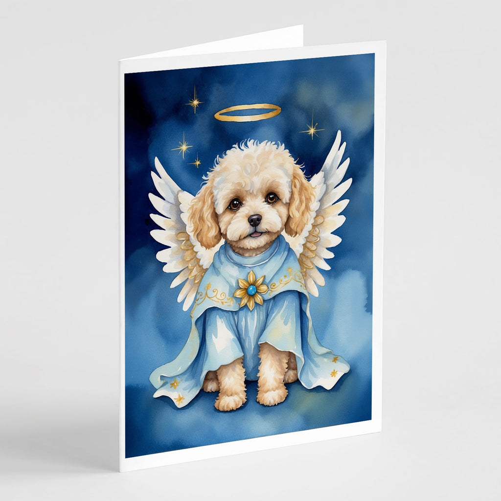 Maltipoo My Angel Greeting Cards Pack of 8 Blank Cards with Envelopes Whimsical A7 Size 5x7