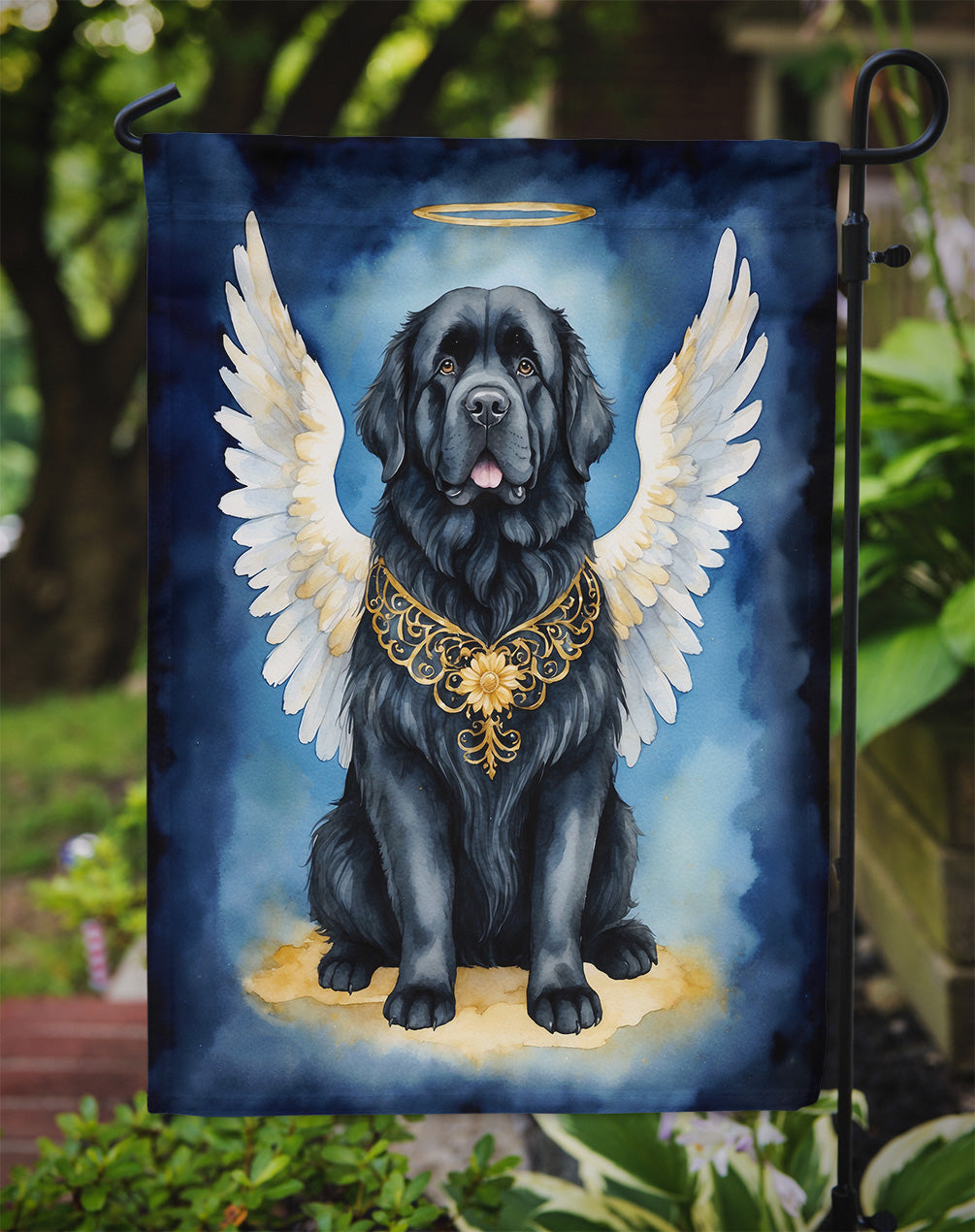 Newfoundland My Angel Garden Flag Mailbox Decorative Yard Banner Outside Patio Artwork for Flower Beds, Garden Size, Multicolor