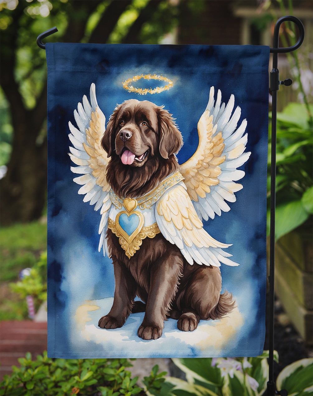 Newfoundland My Angel Garden Flag Mailbox Decorative Yard Banner Outside Patio Artwork for Flower Beds, Garden Size, Multicolor