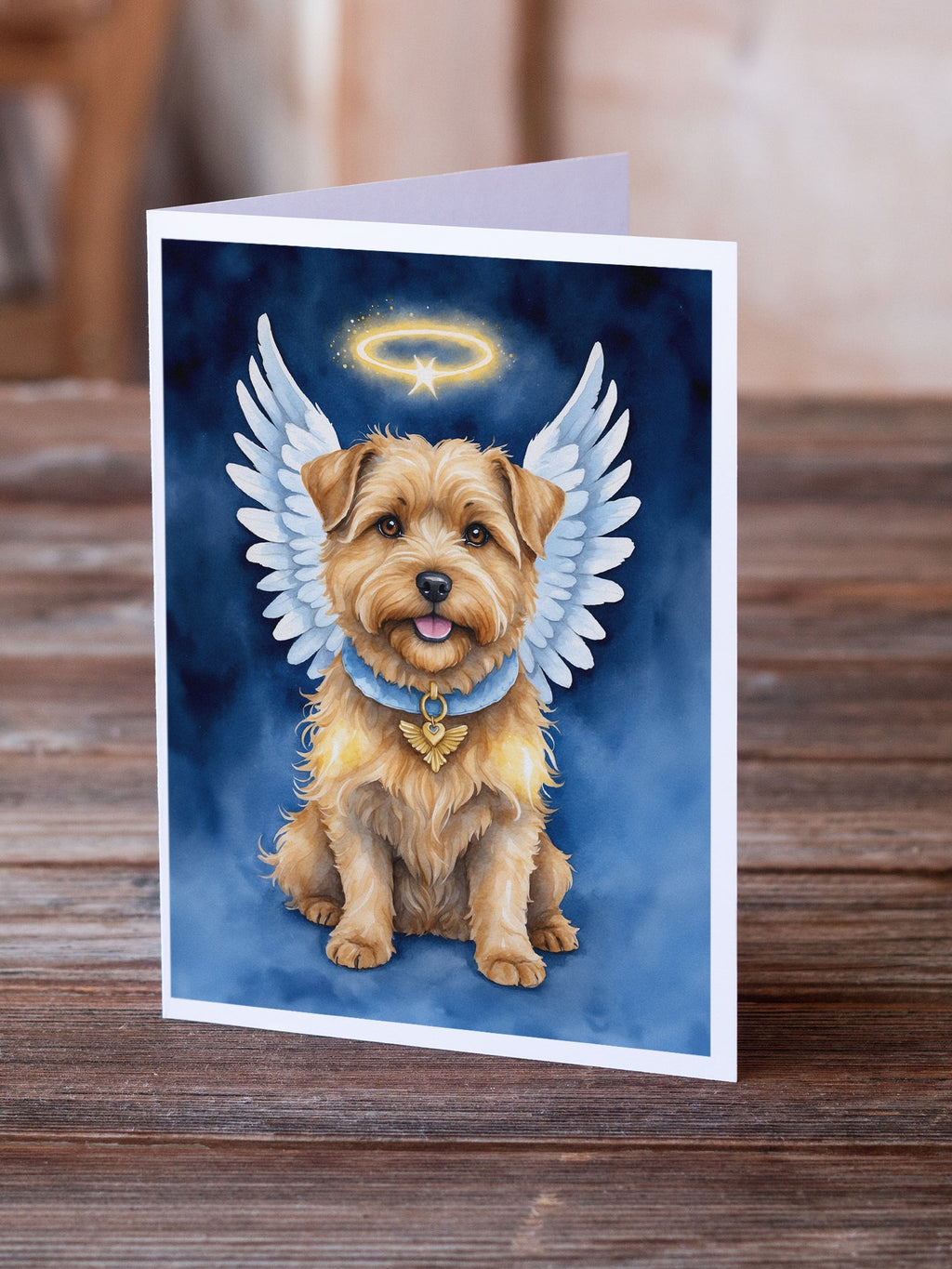 Norfolk Terrier My Angel Greeting Cards Pack of 8 Blank Cards with Envelopes Whimsical A7 Size 5x7