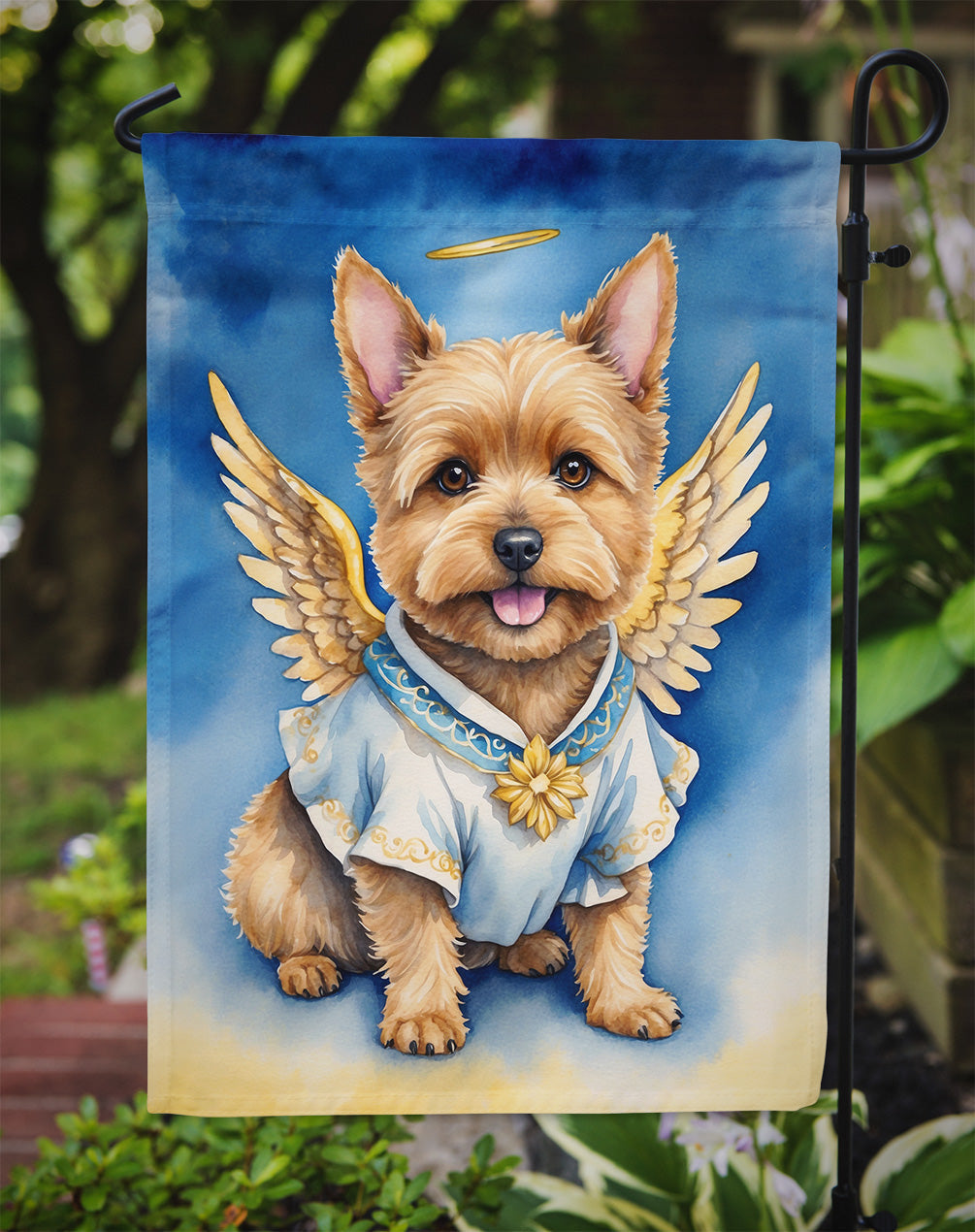 Norwich Terrier My Angel Garden Flag Mailbox Decorative Yard Banner Outside Patio Artwork for Flower Beds, Garden Size, Multicolor