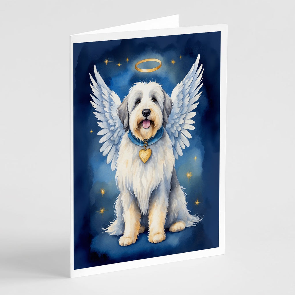 Old English Sheepdog My Angel Greeting Cards Pack of 8 Blank Cards with Envelopes Whimsical A7 Size 5x7