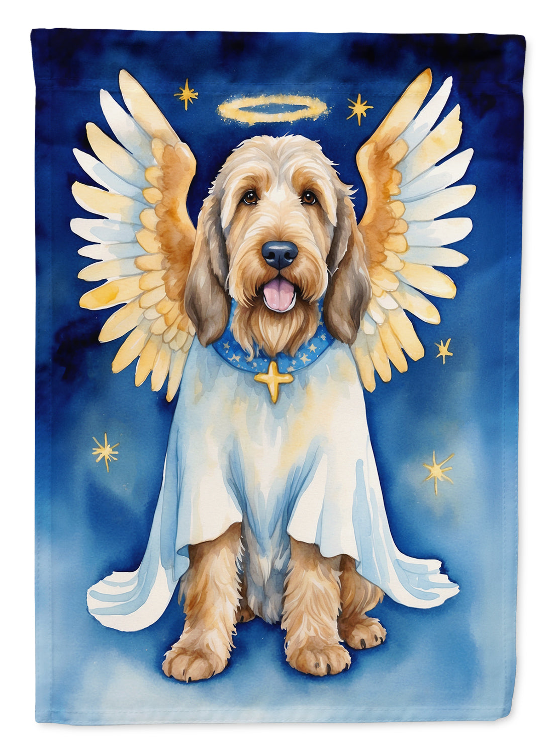 Otterhound My Angel House Flag 28x40 Porch Sleeve Pole Decorative Outside Yard Banner Artwork Wall Hanging, Polyester