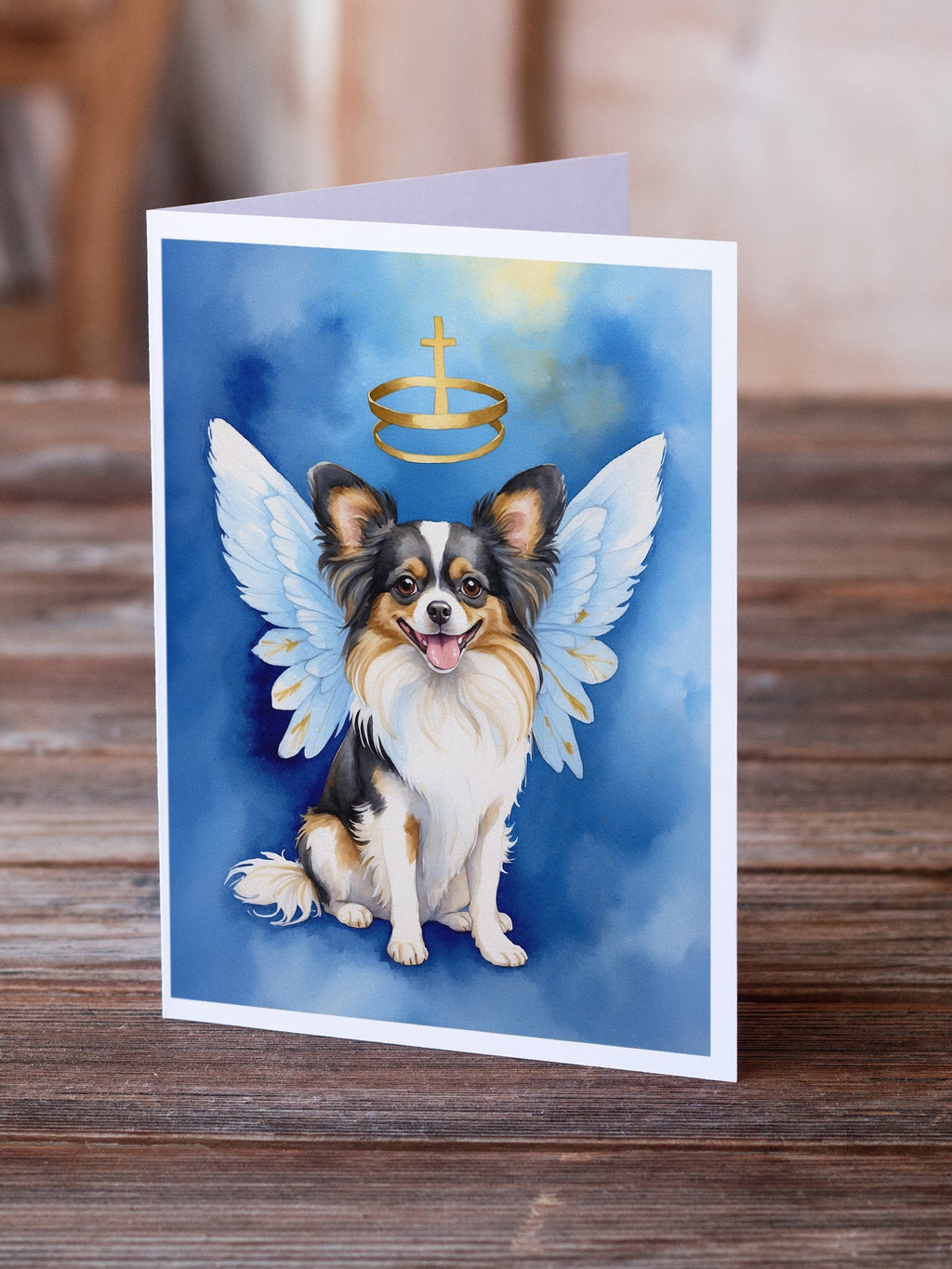 Papillon My Angel Greeting Cards Pack of 8 Blank Cards with Envelopes Whimsical A7 Size 5x7