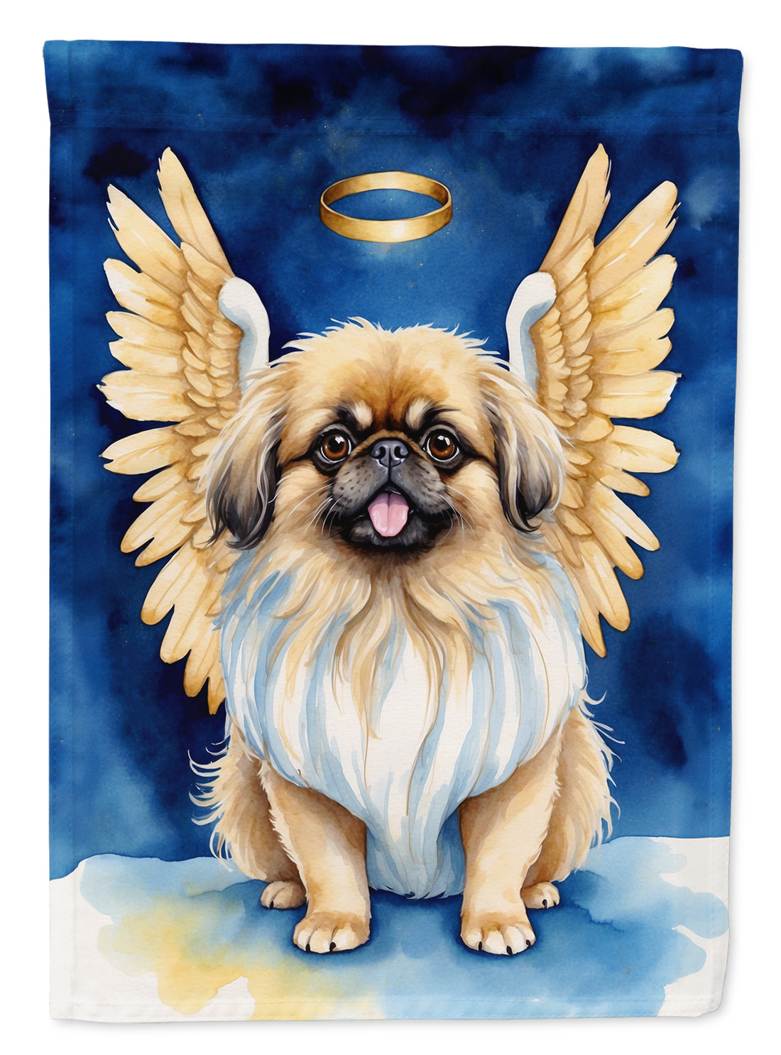 Pekingese My Angel House Flag 28x40 Porch Sleeve Pole Decorative Outside Yard Banner Artwork Wall Hanging, Polyester