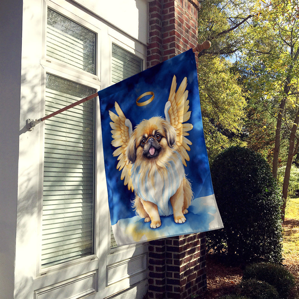 Pekingese My Angel House Flag 28x40 Porch Sleeve Pole Decorative Outside Yard Banner Artwork Wall Hanging, Polyester