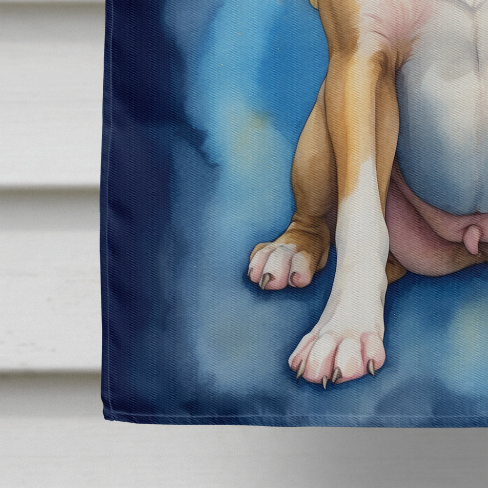 Pit Bull Terrier My Angel House Flag 28x40 Porch Sleeve Pole Decorative Outside Yard Banner Artwork Wall Hanging, Polyester
