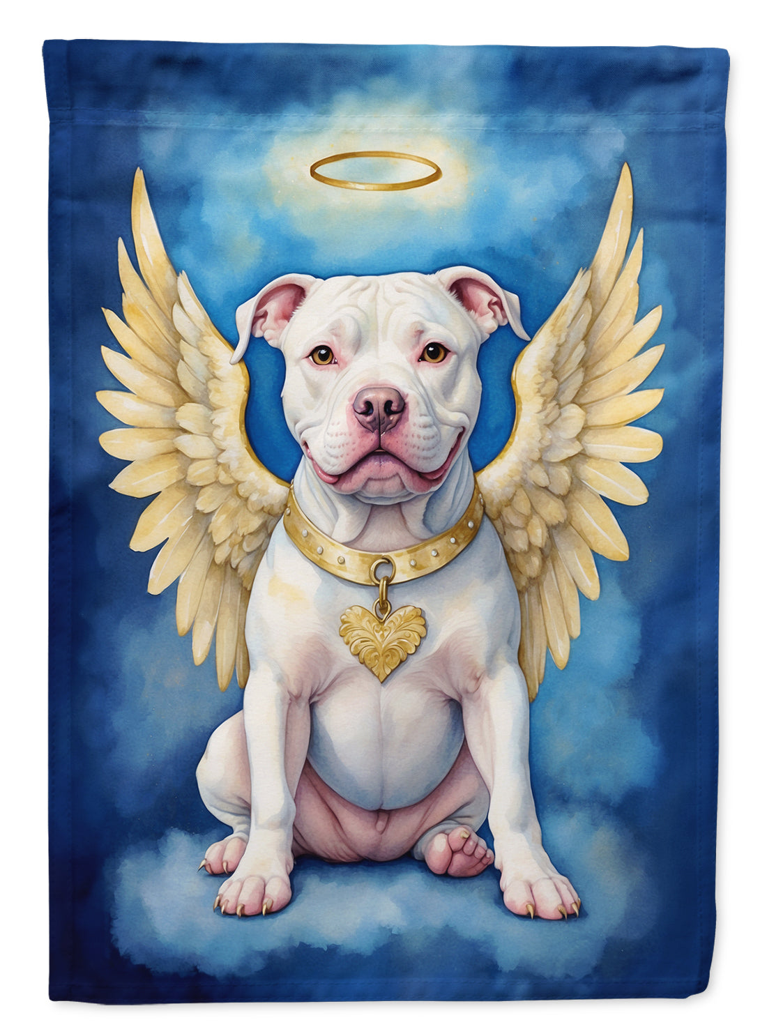 Pit Bull Terrier My Angel House Flag 28x40 Porch Sleeve Pole Decorative Outside Yard Banner Artwork Wall Hanging, Polyester
