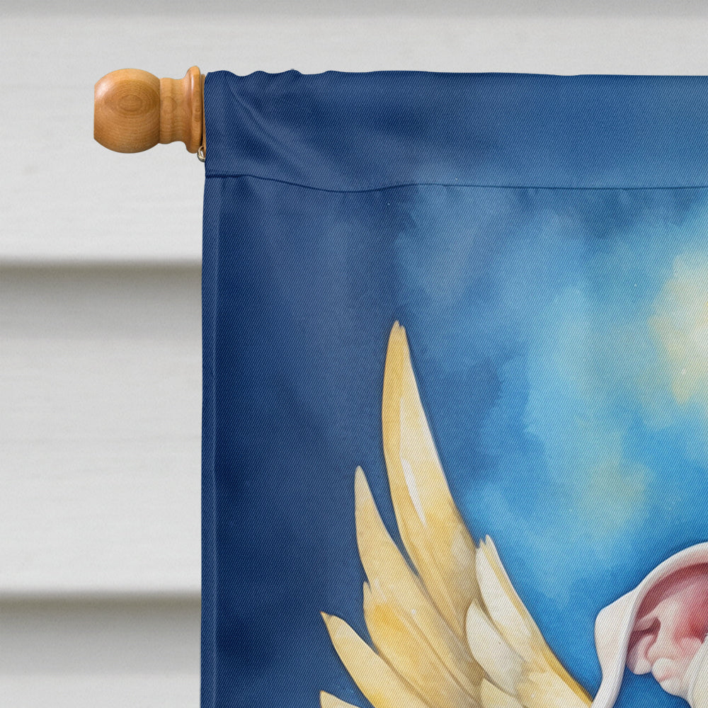 Pit Bull Terrier My Angel House Flag 28x40 Porch Sleeve Pole Decorative Outside Yard Banner Artwork Wall Hanging, Polyester