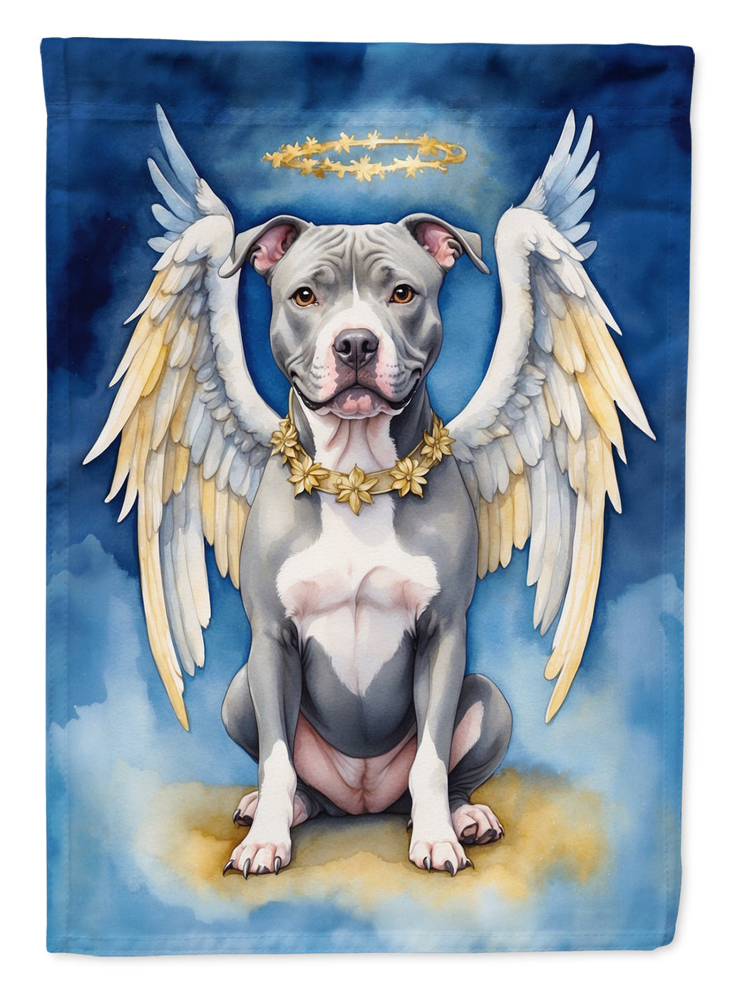 Pit Bull Terrier My Angel Garden Flag Mailbox Decorative Yard Banner Outside Patio Artwork for Flower Beds, Garden Size, Multicolor