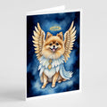 Pomeranian My Angel Greeting Cards Pack of 8 Blank Cards with Envelopes Whimsical A7 Size 5x7