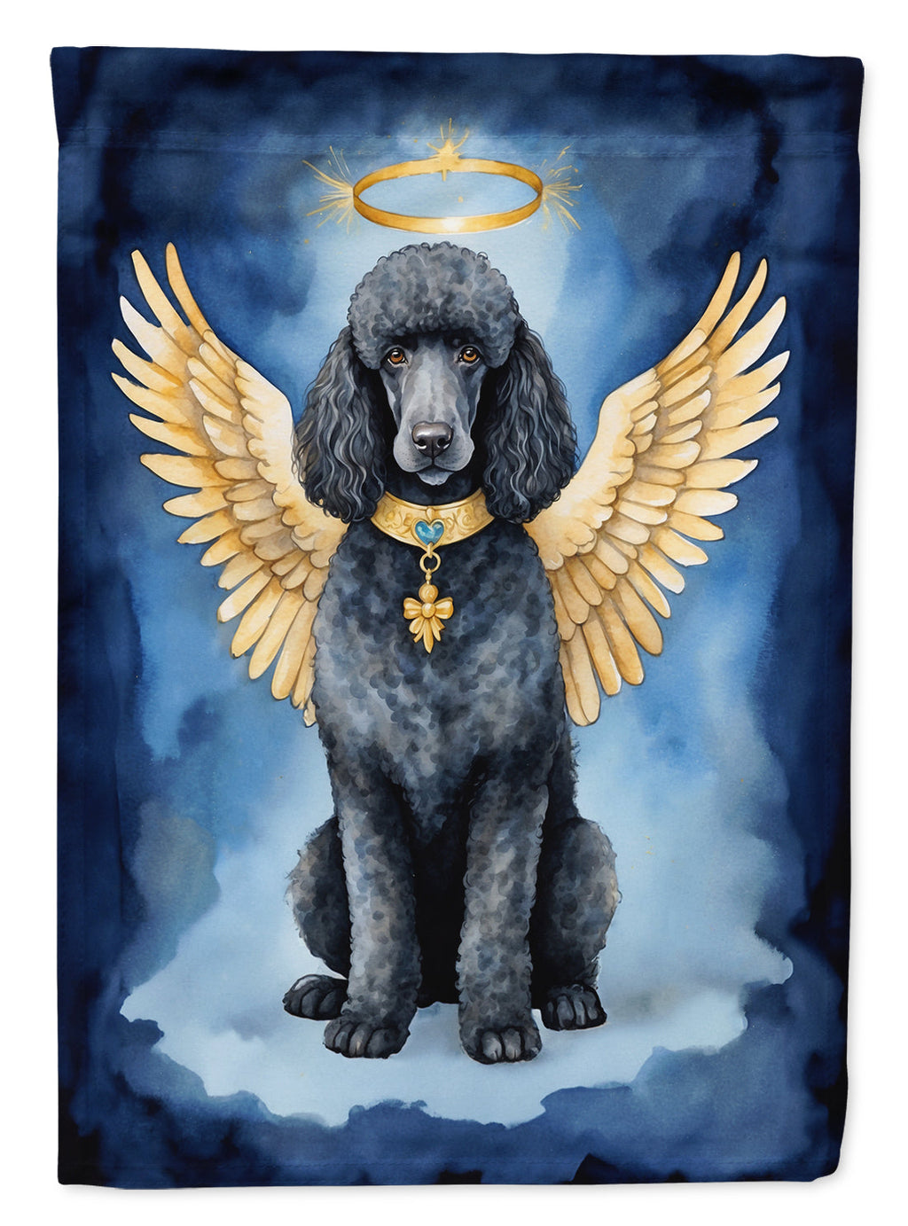 Black Poodle My Angel Garden Flag Mailbox Decorative Yard Banner Outside Patio Artwork for Flower Beds, Garden Size, Multicolor
