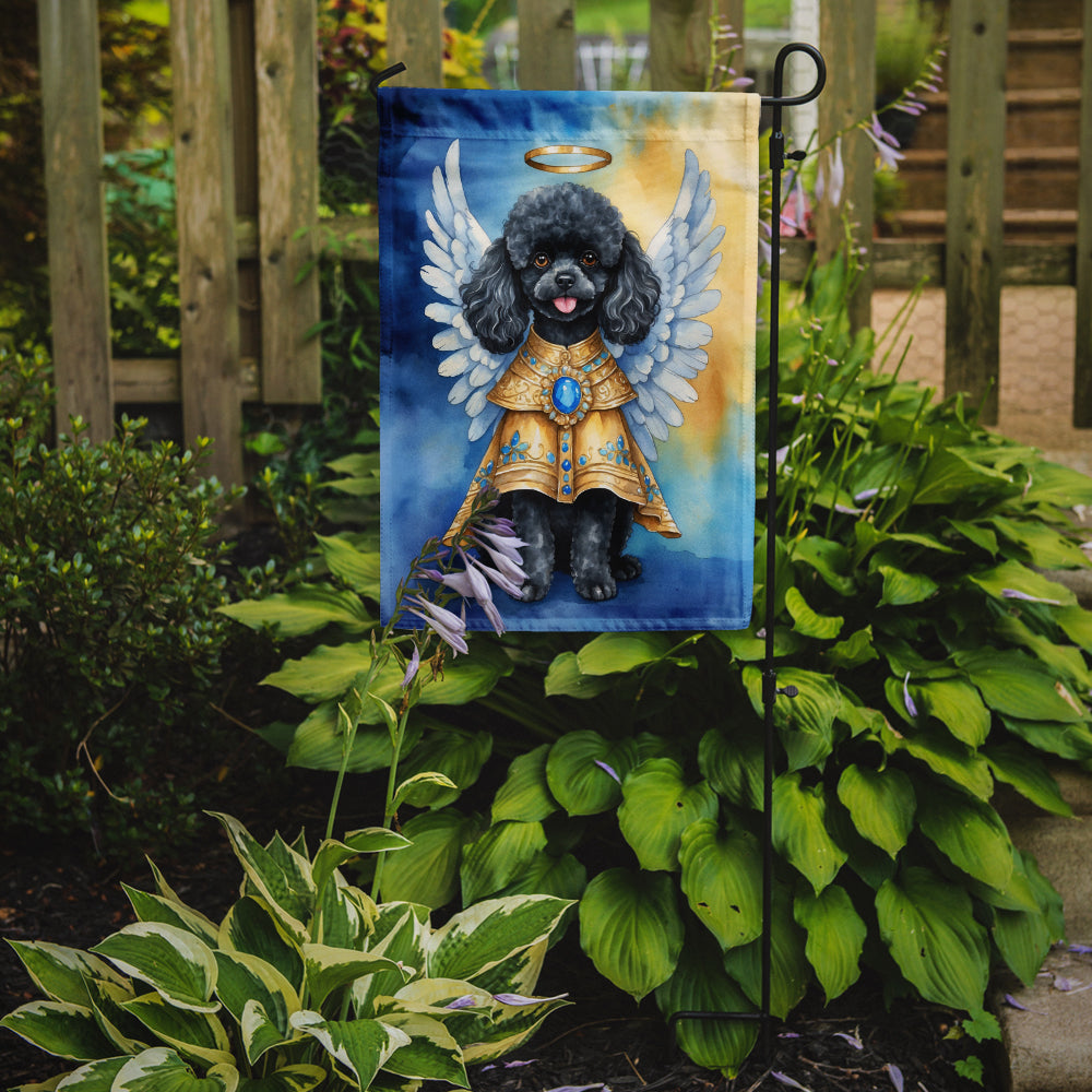 Black Poodle My Angel Garden Flag Mailbox Decorative Yard Banner Outside Patio Artwork for Flower Beds, Garden Size, Multicolor