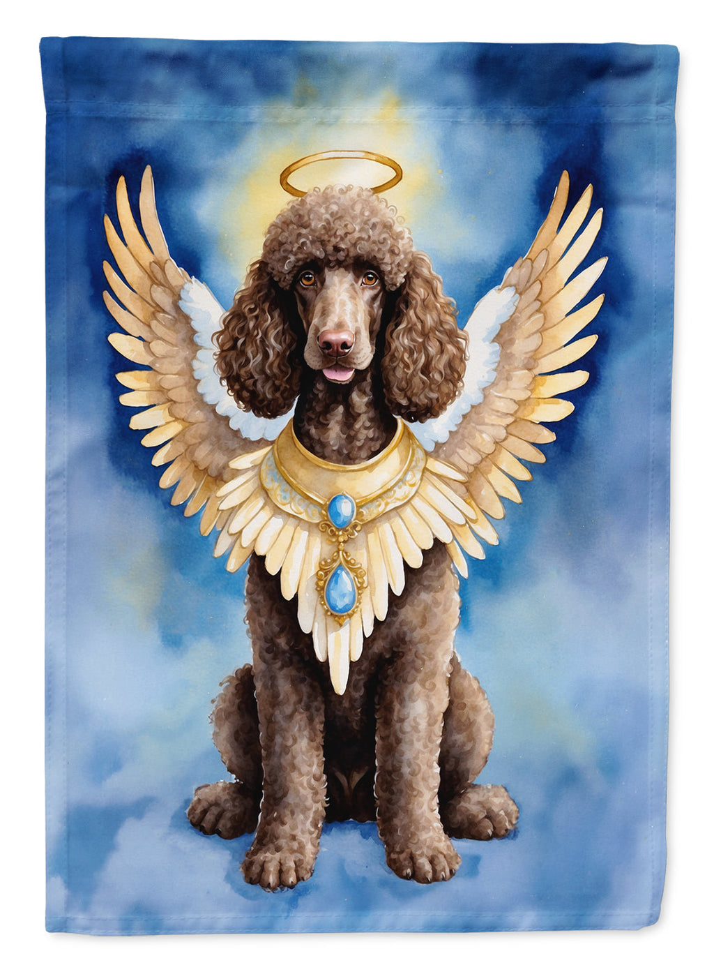 Chocolate Poodle My Angel Garden Flag Mailbox Decorative Yard Banner Outside Patio Artwork for Flower Beds, Garden Size, Multicolor