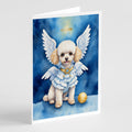 Poodle My Angel Greeting Cards Pack of 8 Blank Cards with Envelopes Whimsical A7 Size 5x7