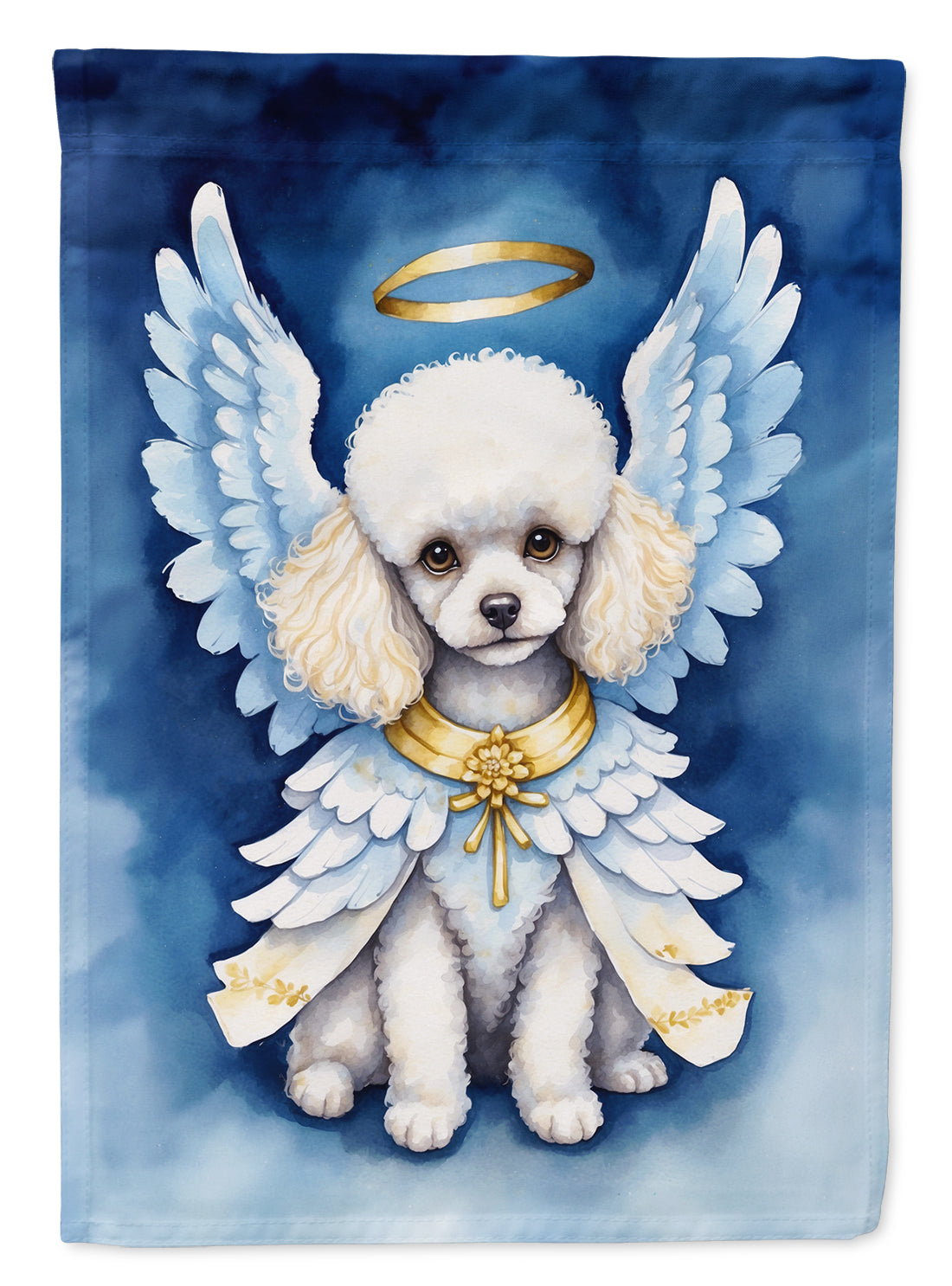 White Poodle My Angel Garden Flag Mailbox Decorative Yard Banner Outside Patio Artwork for Flower Beds, Garden Size, Multicolor