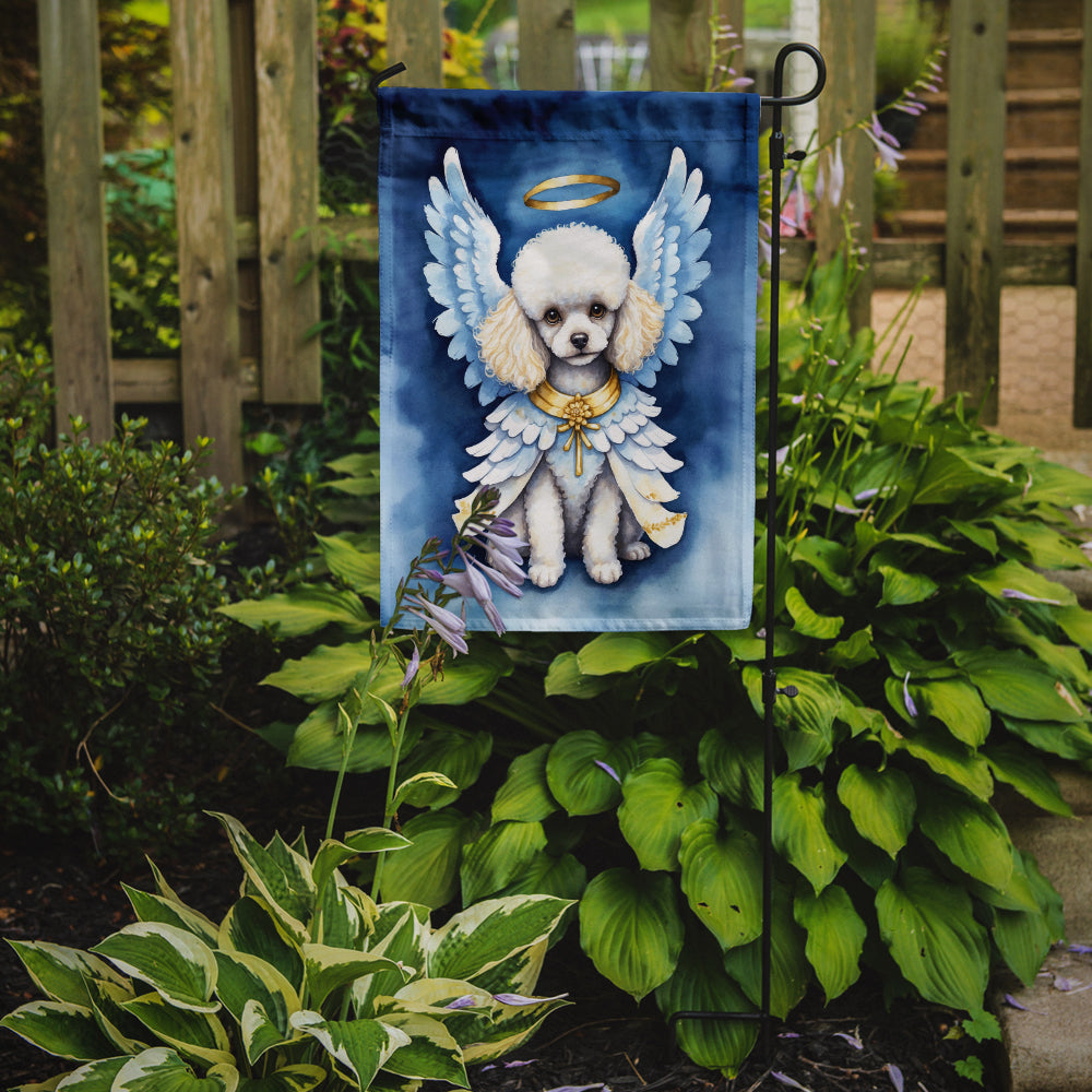 White Poodle My Angel Garden Flag Mailbox Decorative Yard Banner Outside Patio Artwork for Flower Beds, Garden Size, Multicolor