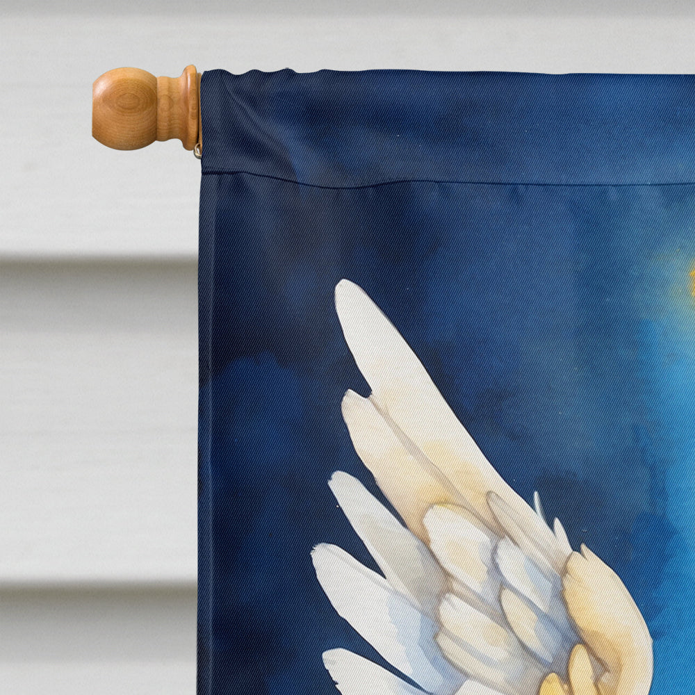 Pug My Angel House Flag 28x40 Porch Sleeve Pole Decorative Outside Yard Banner Artwork Wall Hanging, Polyester