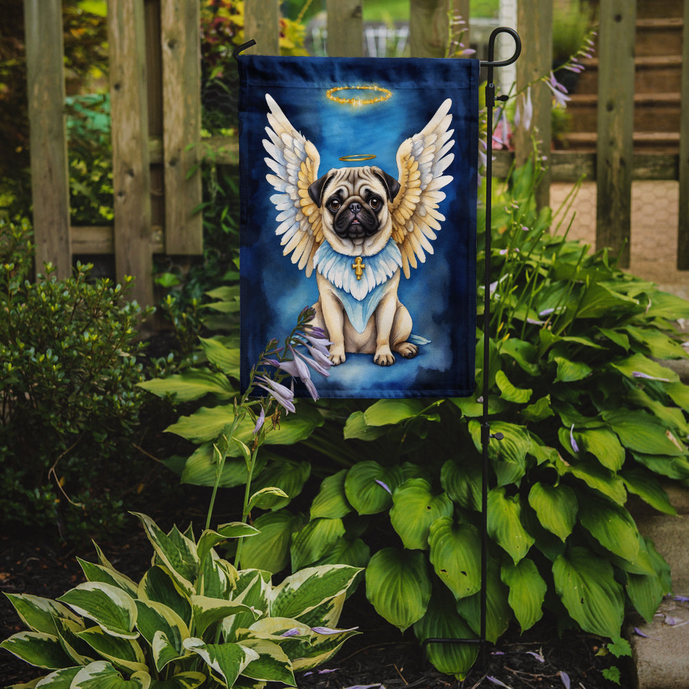 Pug My Angel Garden Flag Mailbox Decorative Yard Banner Outside Patio Artwork for Flower Beds, Garden Size, Multicolor