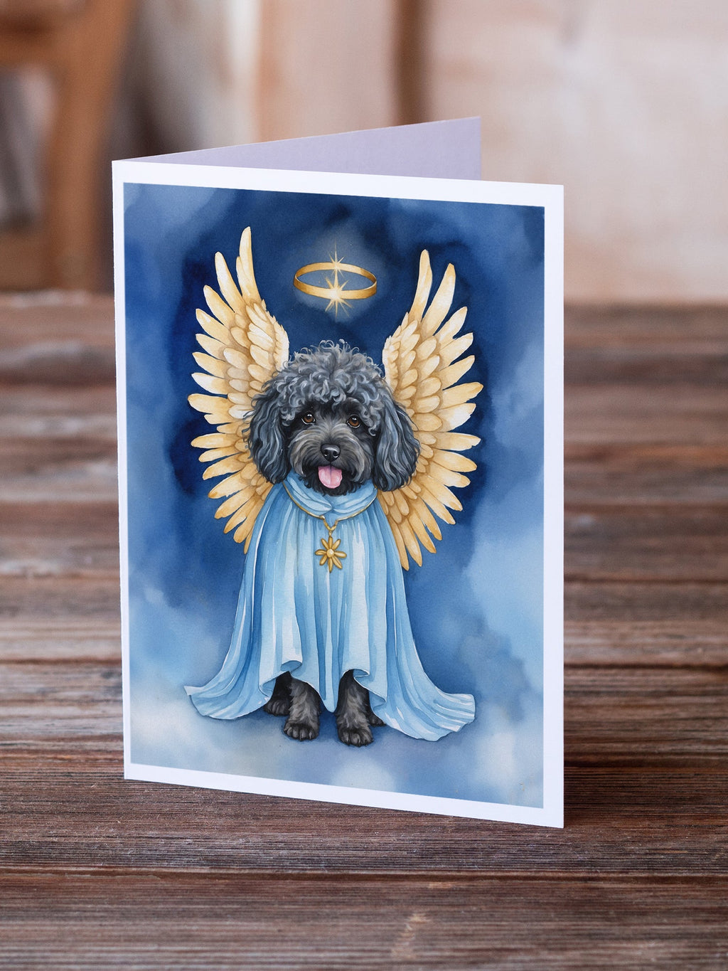 Puli My Angel Greeting Cards Pack of 8 Blank Cards with Envelopes Whimsical A7 Size 5x7