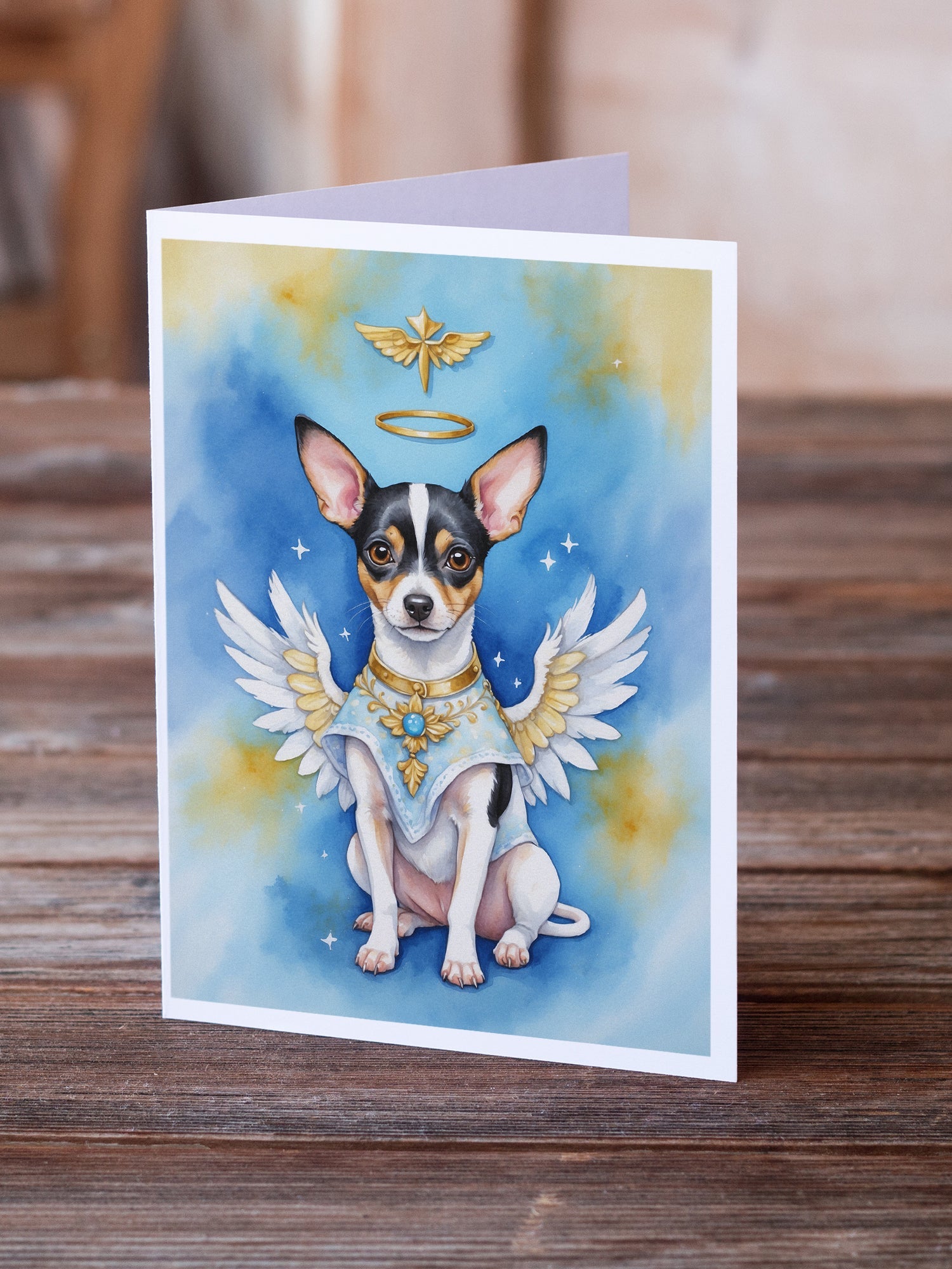 Rat Terrier My Angel Greeting Cards Pack of 8 Blank Cards with Envelopes Whimsical A7 Size 5x7