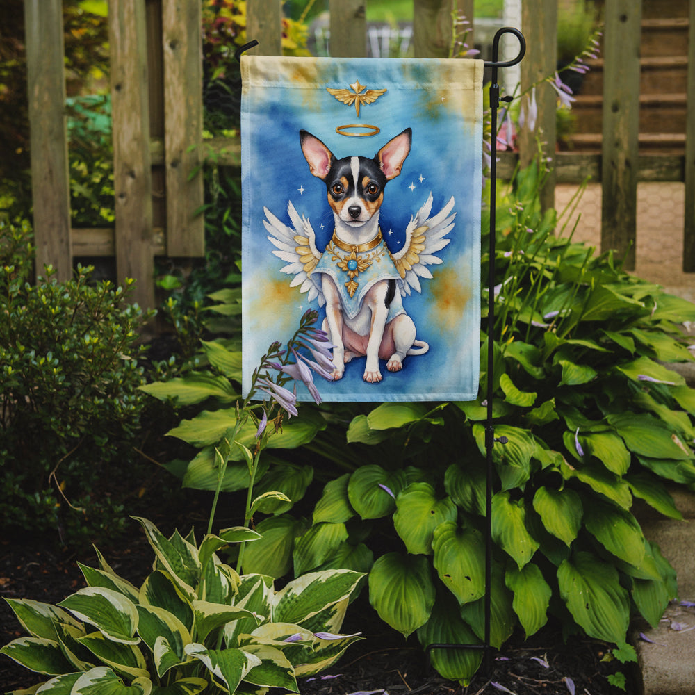 Rat Terrier My Angel Garden Flag Mailbox Decorative Yard Banner Outside Patio Artwork for Flower Beds, Garden Size, Multicolor