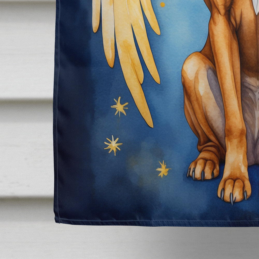 Rhodesian Ridgeback My Angel House Flag 28x40 Porch Sleeve Pole Decorative Outside Yard Banner Artwork Wall Hanging, Polyester
