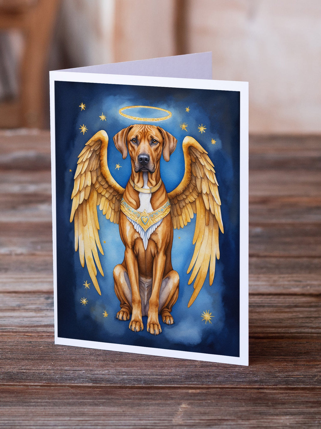 Rhodesian Ridgeback My Angel Greeting Cards Pack of 8 Blank Cards with Envelopes Whimsical A7 Size 5x7