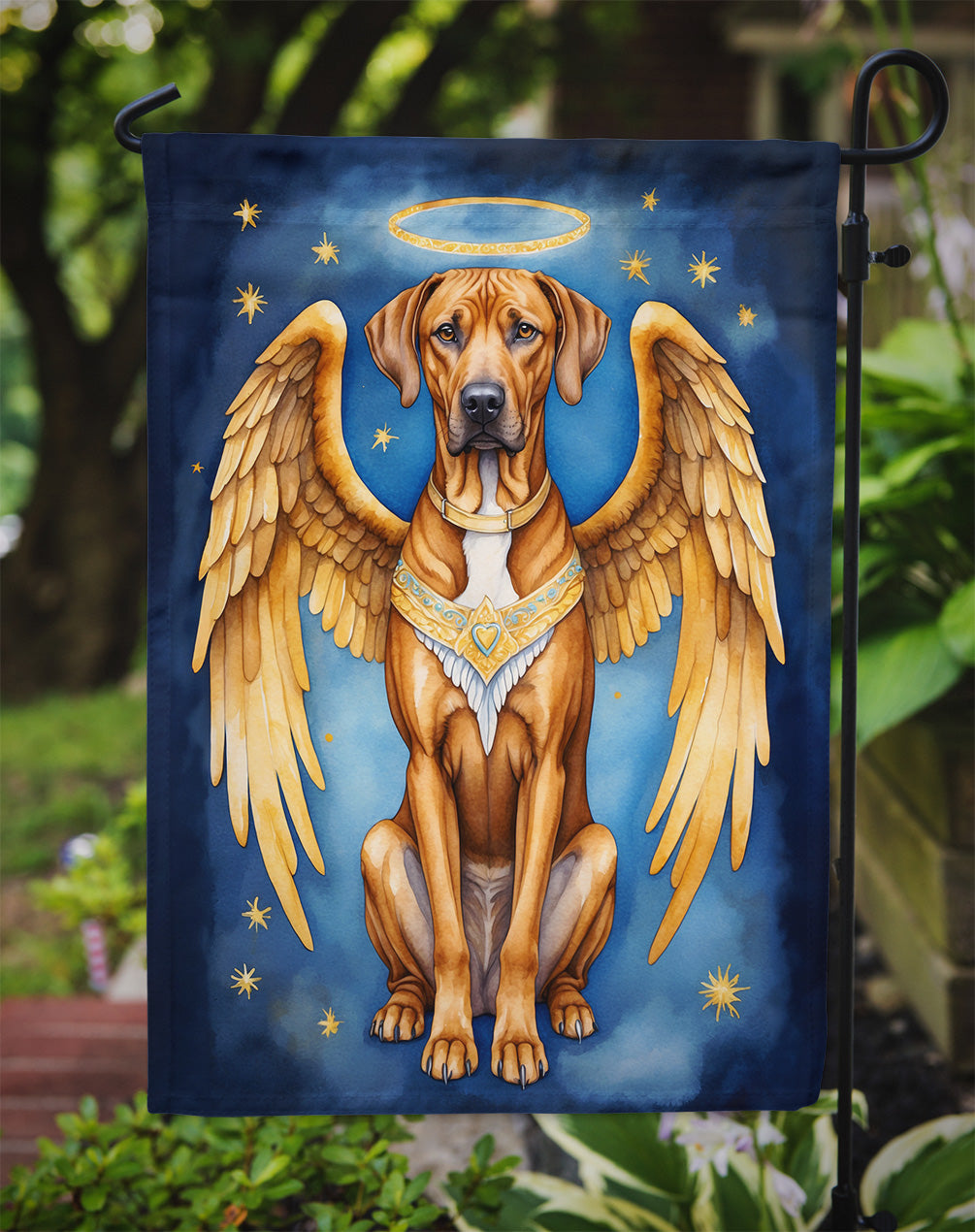 Rhodesian Ridgeback My Angel Garden Flag Mailbox Decorative Yard Banner Outside Patio Artwork for Flower Beds, Garden Size, Multicolor
