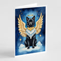 Schipperke My Angel Greeting Cards Pack of 8 Blank Cards with Envelopes Whimsical A7 Size 5x7
