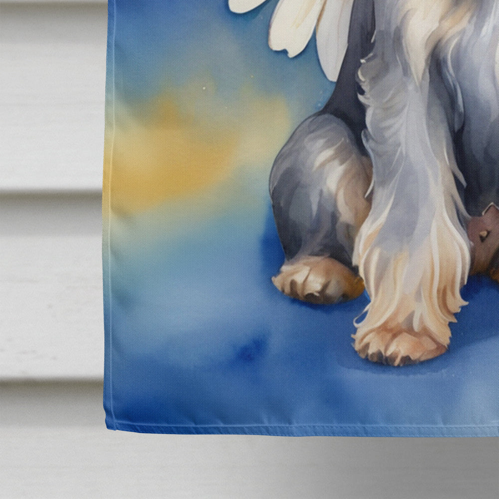 Schnauzer My Angel House Flag 28x40 Porch Sleeve Pole Decorative Outside Yard Banner Artwork Wall Hanging, Polyester