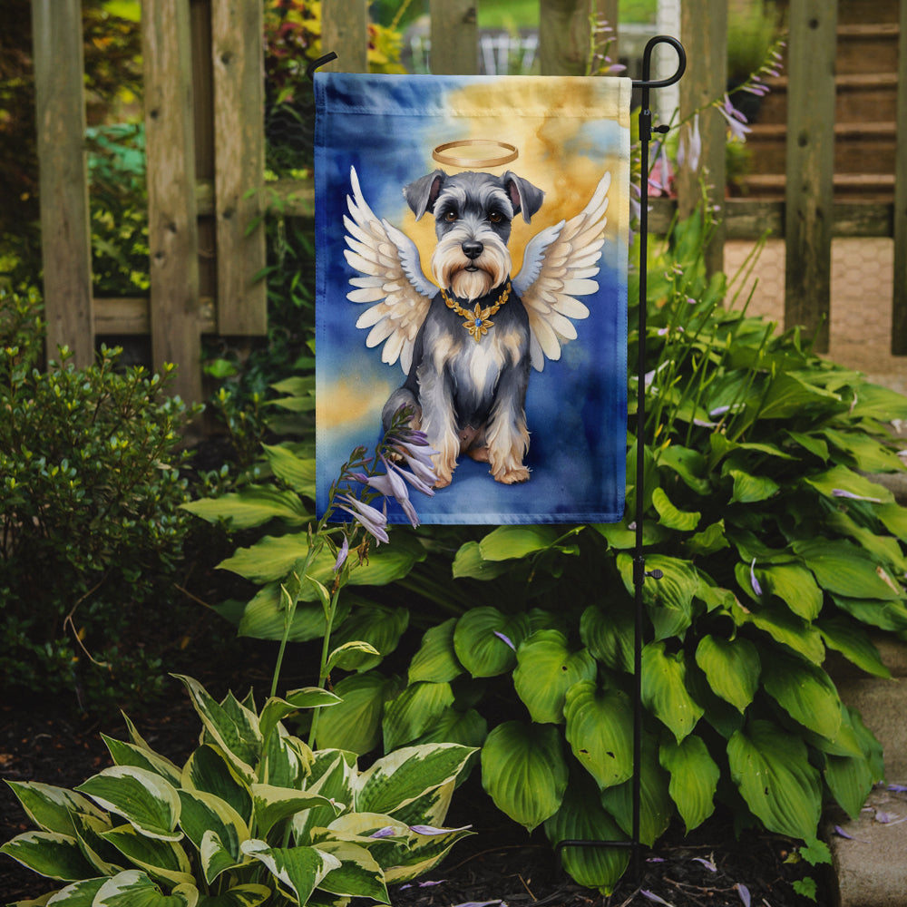 Schnauzer My Angel Garden Flag Mailbox Decorative Yard Banner Outside Patio Artwork for Flower Beds, Garden Size, Multicolor