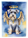 Schnauzer My Angel House Flag 28x40 Porch Sleeve Pole Decorative Outside Yard Banner Artwork Wall Hanging, Polyester