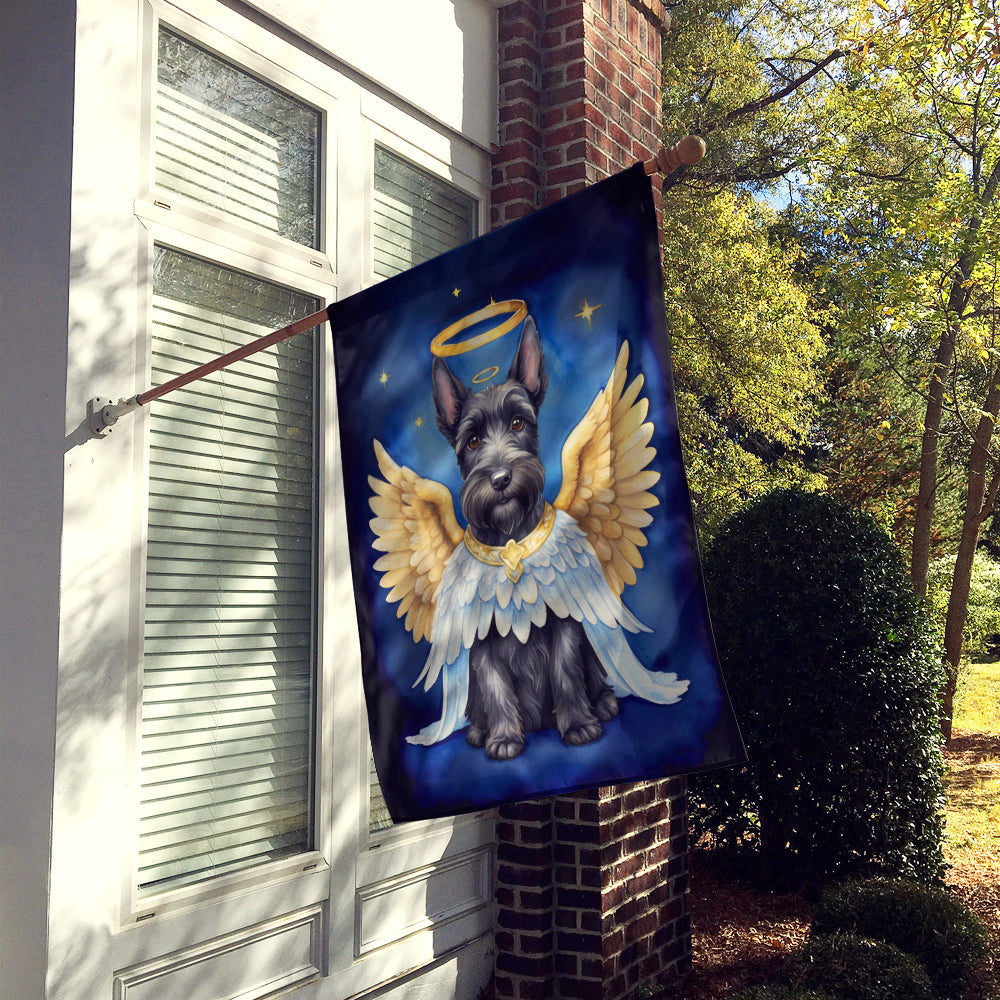 Scottish Terrier My Angel House Flag 28x40 Porch Sleeve Pole Decorative Outside Yard Banner Artwork Wall Hanging, Polyester