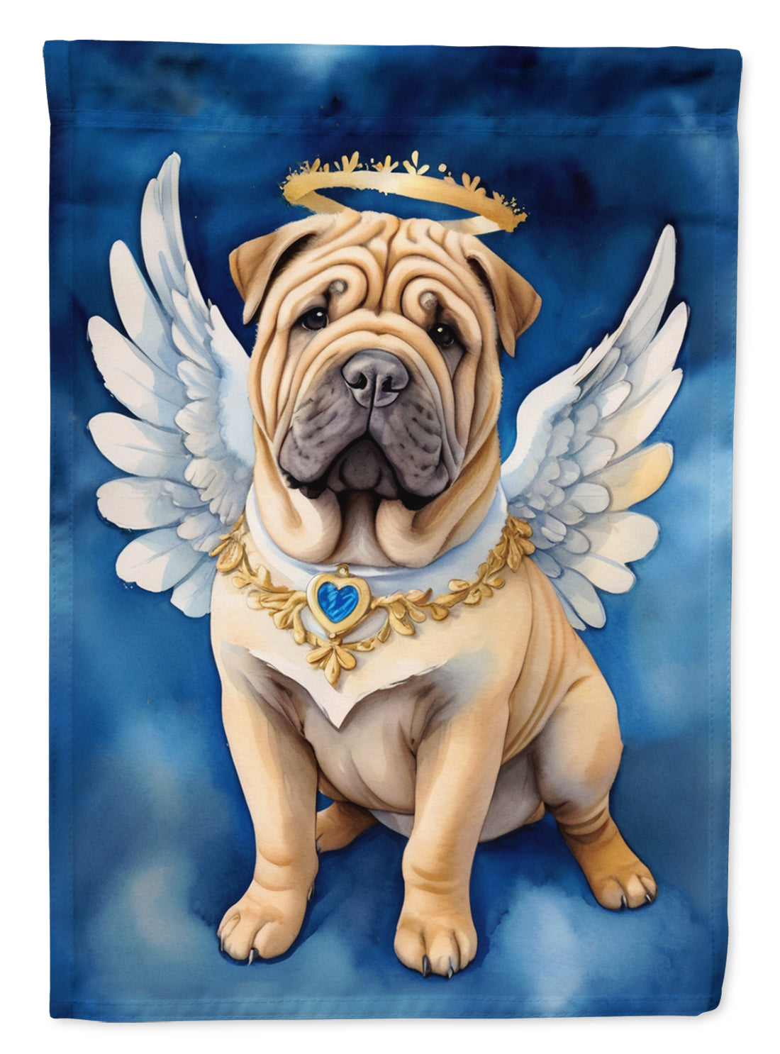 Shar Pei My Angel Garden Flag Mailbox Decorative Yard Banner Outside Patio Artwork for Flower Beds, Garden Size, Multicolor