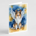 Sheltie My Angel Greeting Cards Pack of 8 Blank Cards with Envelopes Whimsical A7 Size 5x7